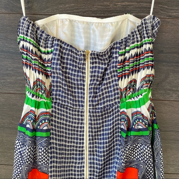 LINE & DOT | Anthro Silk Boho Strapless Mini Dress - Picture 6 of 9